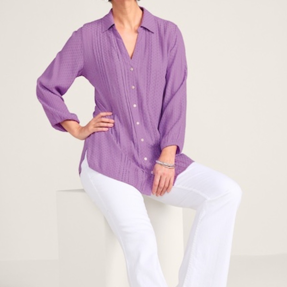 Soft Surroundings Stephanie Tunic in Lilac Size Large